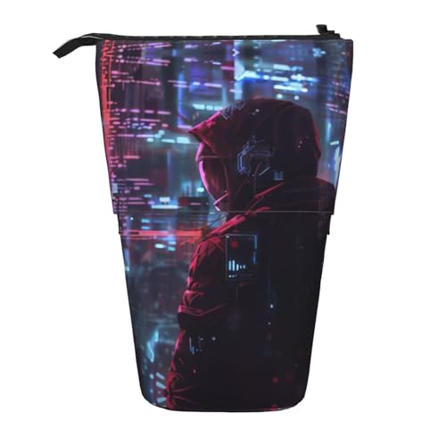 ERSDWRE Hacker Era Teleskop-Federmäppchen, Kawaii-Schreibwaren-Tasche, Reißverschluss, Stifteetui von ERSDWRE