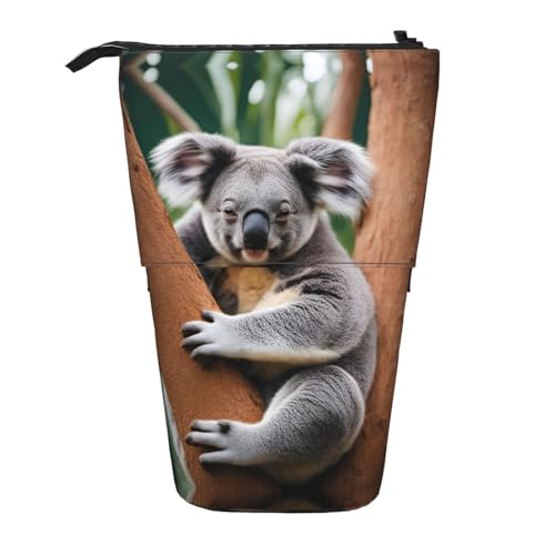 ERSDWRE Hugging Tree Koala Teleskop-Federmäppchen Kawaii Schreibwarentasche Reißverschluss Stifteetui Stand Up Pencil Holder ERSDWRE Hugging Tree Koala Teleskop-Federmäppchen Kawaii Schreibwarentasche Reißverschluss Stifteetui Stand Up Pencil Holder von ERSDWRE