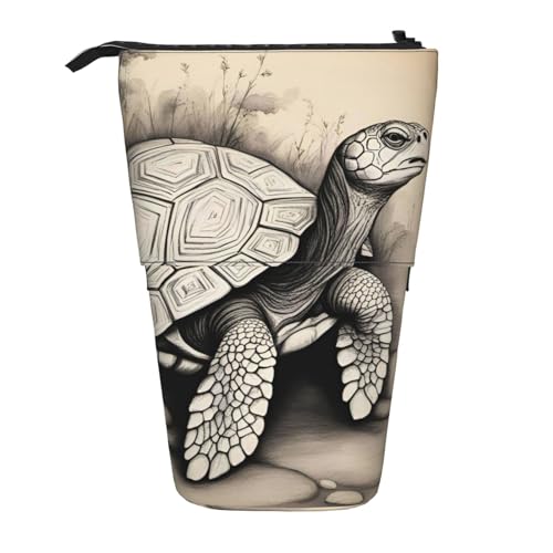 ERSDWRE Turtle Write Teleskop-Federmäppchen, Kawaii-Schreibwaren-Tasche, Reißverschluss, Stifteetui von ERSDWRE