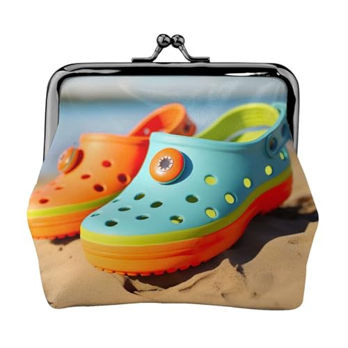 Flip-Flops Print Vintage Leder Kleingeldbörse Elegant Kleine Münzbörse für Frauen Münzbeutel Geldbörse Mini von ERSDWRE