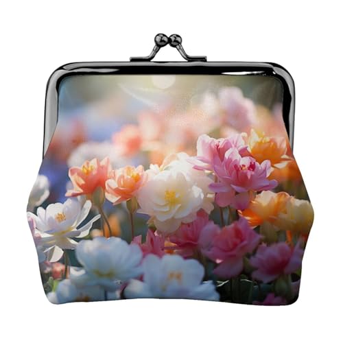 Flowero Print Vintage Leder Kleingeldbörse Elegant Kleine Münzbörse für Frauen Münzbeutel Geldbörse Mini von ERSDWRE