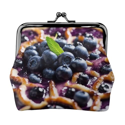 Food Made of Blueberry01 Print Vintage Leather Change Purse Elegant Small Coin Purse for Women Coin Pouch Wallet Mini von ERSDWRE