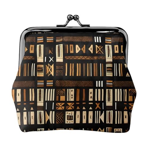 Geldbörse aus afrikanischem Schlammstoff, Tribal-Druck, Vintage-Leder, elegante kleine Münzbörse für Damen, Münzbeutel, Mini von ERSDWRE