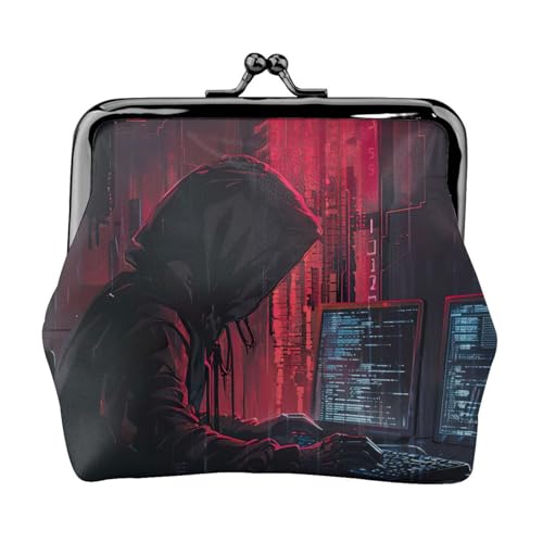 Hacker Attack Print Vintage Leder Kleingeldbörse Elegant Kleine Münzbörse für Frauen Münzbeutel Geldbörse Mini Hacker Attack Print Vintage Leder Kleingeldbörse Elegant Kleine Münzbörse für Frauen Münzbeutel Geldbörse Mini von ERSDWRE