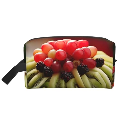 Kiwi Kulturbeutel mit Wassermelonen-Aufdruck, Make-up-Tasche, Kosmetiktasche, zum Aufhängen, für Damen und Herren, Fitnessstudio von ERSDWRE