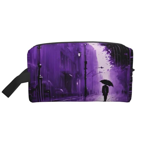 Kulturbeutel mit Aufdruck Rain02, Make-up-Tasche, Kosmetiktasche, zum Aufhängen, für Damen und Herren, Fitnessstudio von ERSDWRE