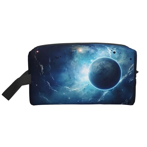 Kulturbeutel mit Galaxie-Planeten-Aufdruck, Make-up-Tasche, Kosmetiktasche, zum Aufhängen, für Damen und Herren, Fitnessstudio von ERSDWRE
