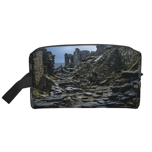 Kulturbeutel mit Halloween-Aufdruck "Neblige Nacht", Make-up-Tasche, Kosmetiktasche, hängende Tolietry Bag für Damen und Herren, Fitnessstudio von ERSDWRE