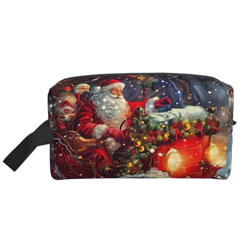 Kulturbeutel mit Weihnachtsmotiv, für Reisen, Make-up-Tasche, Kosmetiktasche, zum Aufhängen, für Damen und Herren, Fitnessstudio von ERSDWRE