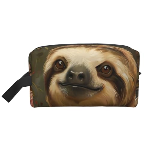 Kulturbeutel mit niedlichem Faultier-Druck, Make-up-Tasche, Kosmetiktasche, zum Aufhängen für Damen und Herren, Fitnessstudio von ERSDWRE