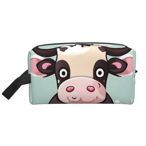 Kulturbeutel mit niedlichem Kuh-Aufdruck, Make-up-Tasche, Kosmetiktasche, zum Aufhängen, für Damen und Herren, Fitnessstudio von ERSDWRE