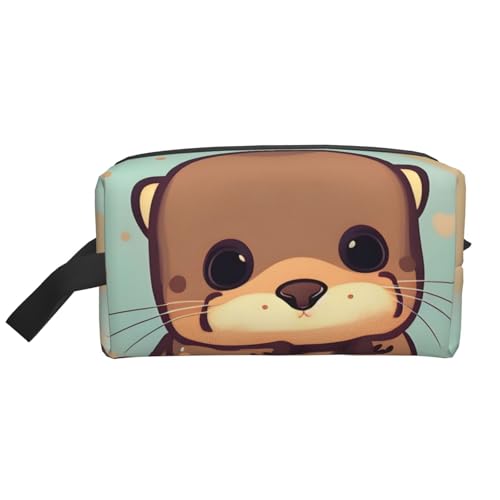 Kulturbeutel mit niedlichem Otter-Druck, Make-up-Tasche, Kosmetiktasche, zum Aufhängen für Damen und Herren, Fitnessstudio von ERSDWRE