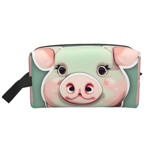 Kulturbeutel mit niedlichem Schweinemotiv, Make-up-Tasche, Kosmetiktasche, zum Aufhängen für Damen und Herren, Fitnessstudio von ERSDWRE