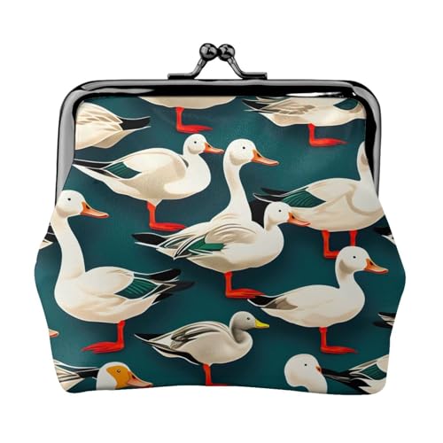 Mallard Ducks Print Vintage Leder Kleingeldbörse Elegant Kleine Münzbörse für Frauen Münzbeutel Geldbörse Mini von ERSDWRE