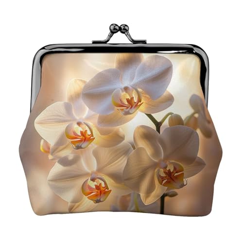 Phalaenopsis Print Vintage Leder Kleingeldbörse Elegant Kleine Münzbörse für Frauen Münzbeutel Geldbörse Mini von ERSDWRE