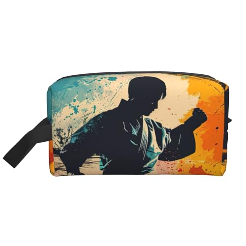 Taekwondo-Reise-Kulturbeutel, Make-up-Tasche, Kosmetiktasche, hängende Kosmetiktasche für Damen und Herren, Fitnessstudio von ERSDWRE