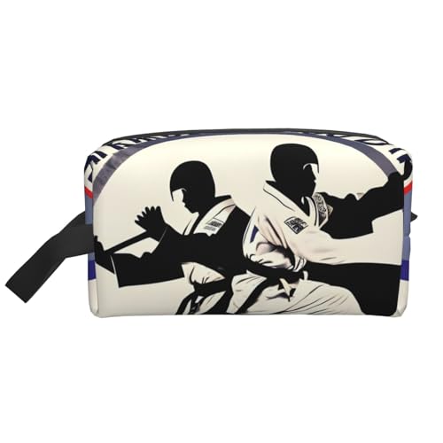 Taekwondo-Reise-Kulturbeutel, Make-up-Tasche, Kosmetiktasche, hängende Kosmetiktasche für Damen und Herren, Fitnessstudio von ERSDWRE
