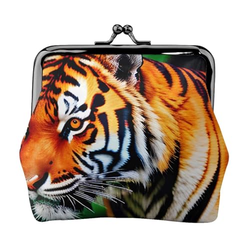 Tiger Stripes Orange Pattern Print Vintage Leder Kleingeldbörse Elegant Kleine Münzbörse für Frauen Münzbeutel Geldbörse Mini von ERSDWRE
