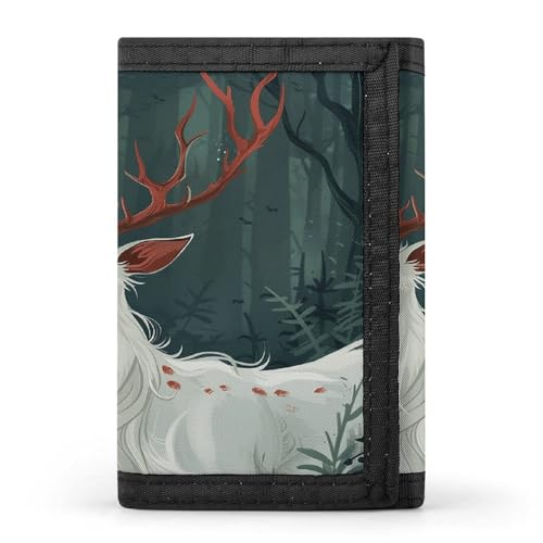 ERSTSNCK Reisebrieftasche mit Fell und roten Ohren, schlank, für Damen und Herren ERSTSNCK Reisebrieftasche mit Fell und roten Ohren, schlank, für Damen und Herren von ERSTSNCK