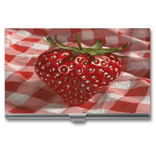 ERSTSNCK Visitenkartenhalter aus Metall, personalisierbar, superleicht, schmal, Namenskartenhalter, Organizer mit Schnalle, Rot und Weiß ERSTSNCK Visitenkartenhalter aus Metall, personalisierbar, superleicht, schmal, Namenskartenhalter, Organizer mit Schnalle, Rot und Weiß von ERSTSNCK