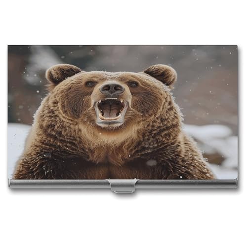 Visitenkartenhalter aus Metall, personalisierbar, superleicht, Visitenkartenetui, schmal, mit Schnalle, für Damen und Herren von ERSTSNCK