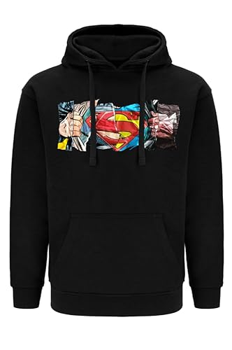 ERT GROUP Men's Hooded Sweatshirt, Superman 026 Black, XS von ERT GROUP