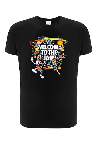 ERT GROUP Mens 2 T-Shirt, Space Jam 003 Schwarz, 56 von ERT GROUP