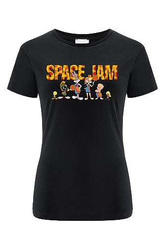 ERT GROUP Women's 2 T-Shirt, Space Jam 006 Black, XXXL von ERT GROUP