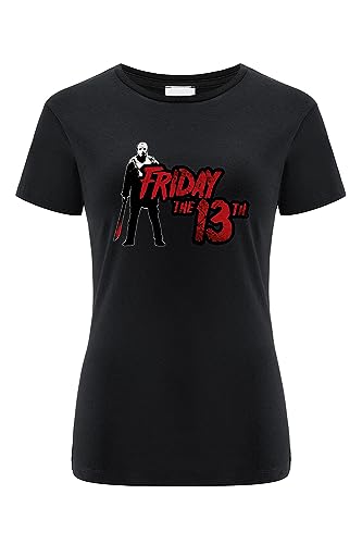 ERT GROUP Women's T-Shirt, Friday The 13th 005 Black, X-Small von ERT GROUP