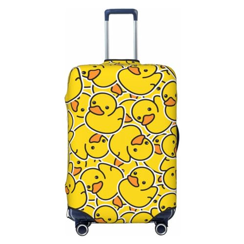 ERTYBD Cartoon Duckies Gepäckkofferbezüge, elastisch, waschbar, niedliche Gummienten, Gepäckschutz, Reisekoffer-Schutzhülle für Kinder und Erwachsene (passend für 45,7 - 53,3 cm Gepäck), Ente #01, von ERTYBD