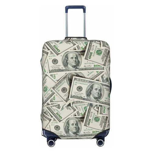 ERTYBD Leopardenmuster Gepäckkofferbezüge, elastisch, waschbar, Gepäckschutz, Reisekoffer-Schutzhülle für Kinder und Erwachsene (passend für 45,7 - 53,3 cm Gepäck), Leopard #01, Geld #01, M von ERTYBD