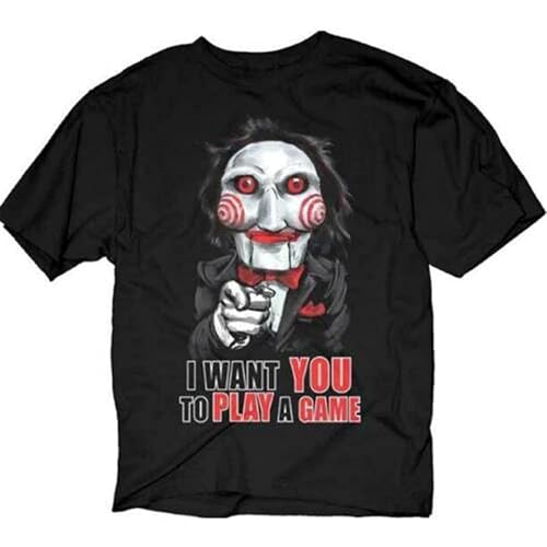 Saw Jigsaw Billy Puppet I Want You to Play a Game T-Shirt Black 3XL von ERVBfddaz