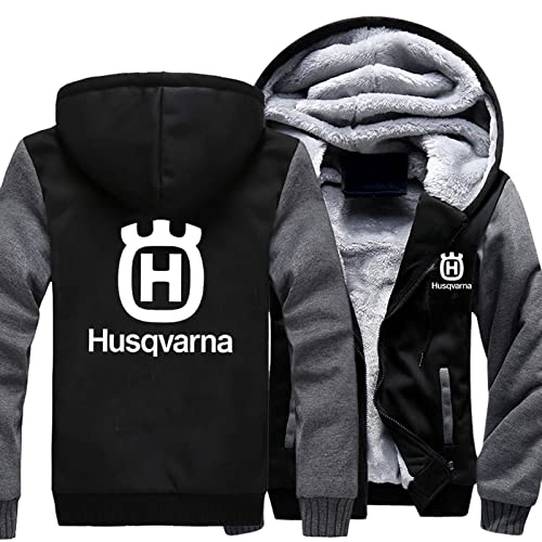 ERWAAD Herren-Fleece-Kapuzen Pullover für r H.us.q.va.r.NA Print Kapuzen jacken Herbst Winter warm dick Oberteile-G||XL von ERWAAD