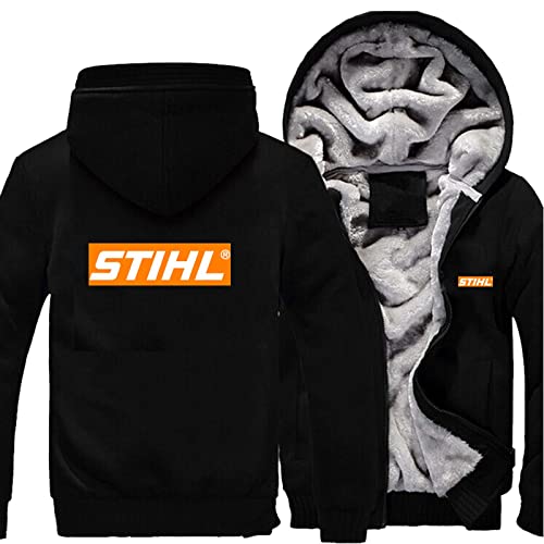 ERWAAD Herren Mode Hoodies Sweatshirts für S.T.I.H.L Print Reiß Verschluss Kapuzen jacken Pullover Herbst Winter Warme Dicke Kleidung Tops-G||M von ERWAAD