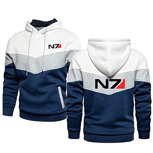 ERWAAD Männer Und Frauen Hoodie Für N7 Druck Mode Pullover Fleecepullover Paar Brief Kontrast Farbe Hooded Sweatshirt Lässig Locker Trainingsanzüge Hoody-Red||5XL von ERWAAD