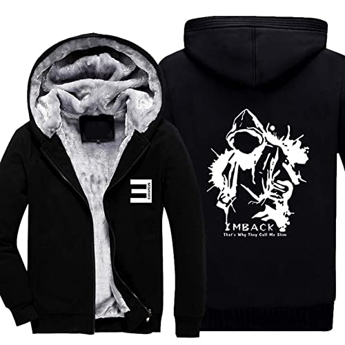 Herren Hoodies Pullover Jacken für E.m.in em Print Fleece Zip Jacken Mäntel Winter warm dick Hoodie Langarm Outwear Tops-A||M von ERWAAD