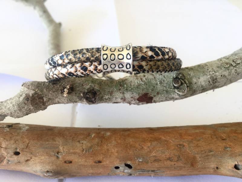 Armband Für Männer, Python-Eco-Leder-Armband Schlange Armband, Geschenk Jungen, Ihn, Benutzerdefinierte Unisex von ERYCOLLECTION