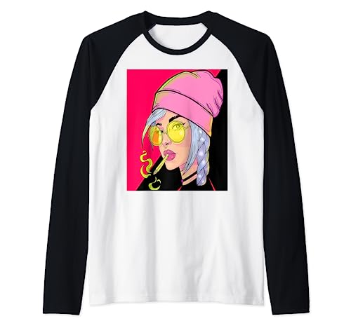 Pop Art T-Shirt Pop Art Frauen mit coolen Designs Raglan von ES&AL