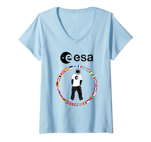 Damen ESA Astronaut Cool Outfit in Mitgliedstaaten Flagge T-Shirt mit V-Ausschnitt Damen ESA Astronaut Cool Outfit in Mitgliedstaaten Flagge T-Shirt mit V-Ausschnitt von ESA Astronaut Mitgliedstaaten Flagge