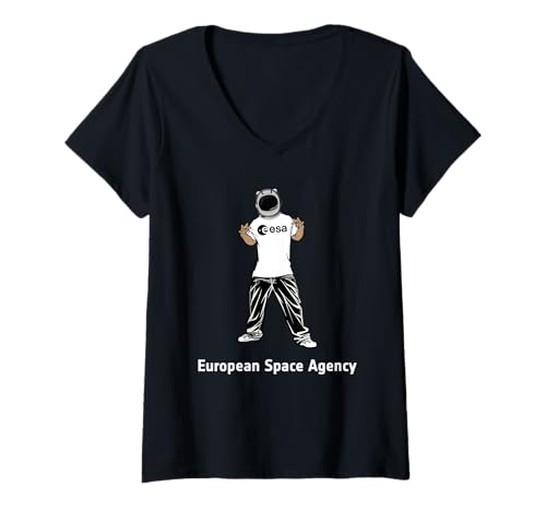 Damen ESA Astronaut Cool Outfit mit Logo T-Shirt mit V-Ausschnitt Damen ESA Astronaut Cool Outfit mit Logo T-Shirt mit V-Ausschnitt von ESA Astronaut Outfit mit Logo