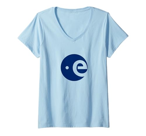 Damen ESA European Space Agency E Logo T-Shirt mit V-Ausschnitt Damen ESA European Space Agency E Logo T-Shirt mit V-Ausschnitt von ESA E Logo Blau II