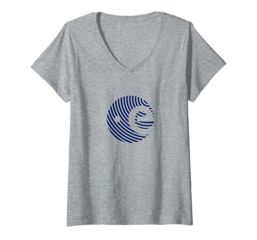 Damen ESA European Space Agency E Logo T-Shirt mit V-Ausschnitt Damen ESA European Space Agency E Logo T-Shirt mit V-Ausschnitt von ESA E Logo Trans Blau