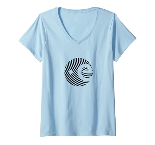 Damen ESA European Space Agency E Logo T-Shirt mit V-Ausschnitt Damen ESA European Space Agency E Logo T-Shirt mit V-Ausschnitt von ESA E Logo Trans Schwarz