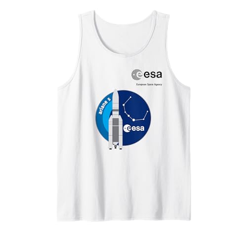 ESA European Space Agency Mission Ariane 5 Rakete Patch Tank Top von ESA European Space Agency Ariane 5 Rakete Black