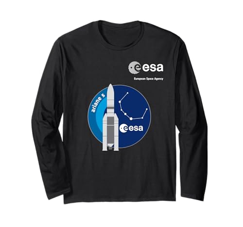 ESA European Space Agency Mission Ariane 5 Rakete Patch Langarmshirt ESA European Space Agency Mission Ariane 5 Rakete Patch Langarmshirt von ESA European Space Agency Ariane 5 Rakete Weiß