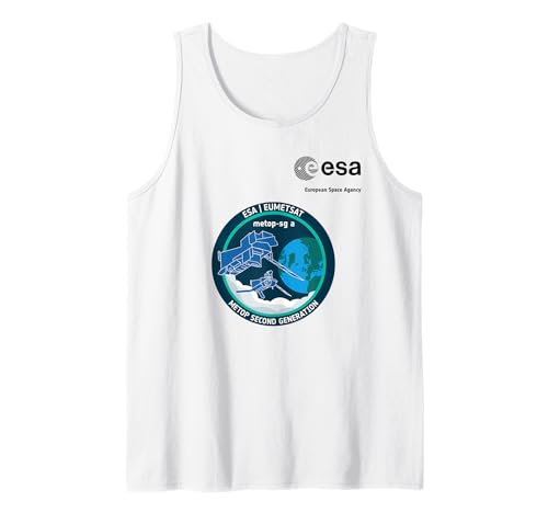 ESA European Space Agency Mission MetOp-SG A Patch Tank Top von ESA European Space Agency MetOp-SG A Schwarz