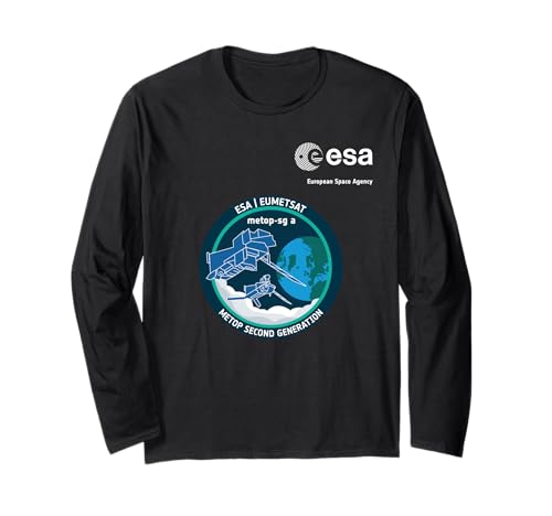 ESA European Space Agency Mission MetOp-SG A Patch Langarmshirt ESA European Space Agency Mission MetOp-SG A Patch Langarmshirt von ESA European Space Agency MetOp-SG A Weiß