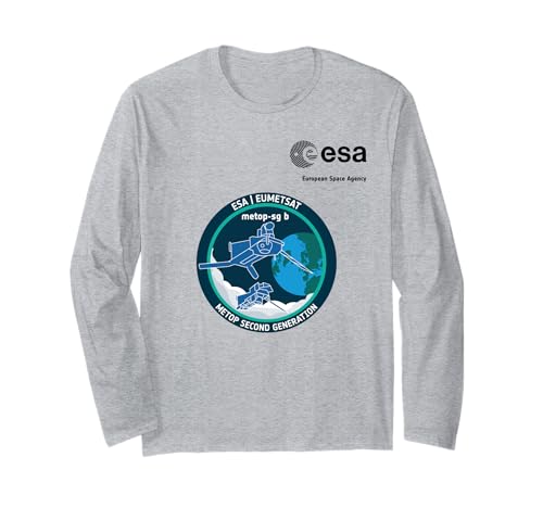 ESA European Space Agency Mission MetOp-SG B Patch Langarmshirt von ESA European Space Agency MetOp-SG B Schwarz