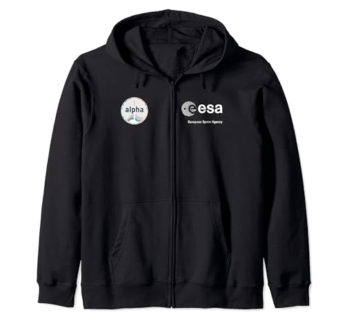 ESA European Space Agency Mission alpha Patch Kapuzenjacke von ESA European Space Agency alpha Weiß