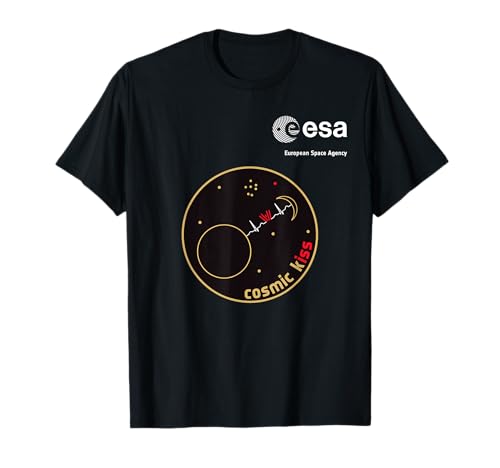 ESA European Space Agency Mission cosmic kiss Patch T-Shirt von ESA European Space Agency cosmic kiss Weiß